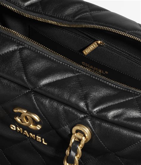 Maxi bowling bag, Calfskin & gold